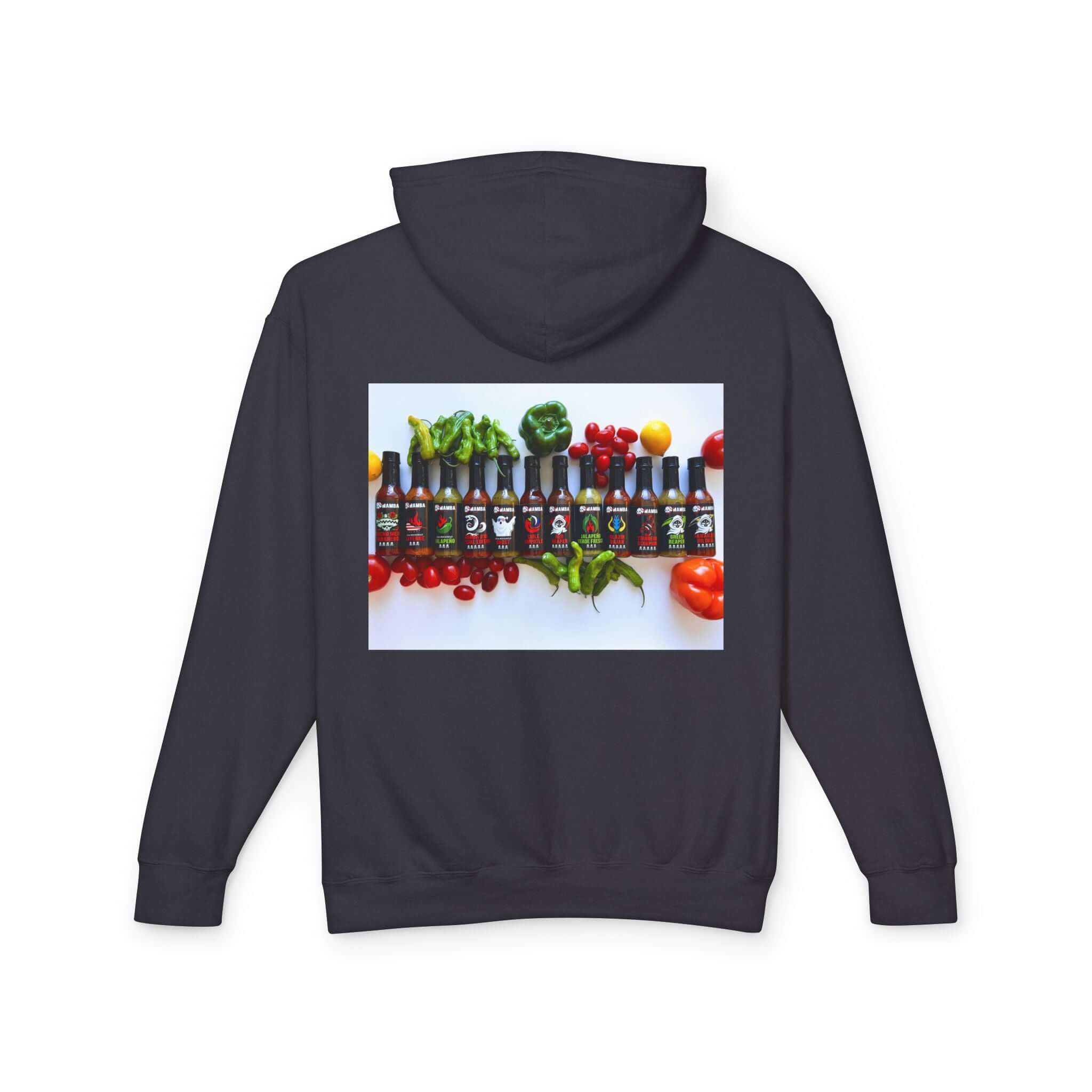 Hot Sauce Hoodie — "Mamba" Skull & Pepper Graphic Lightweight Hoodie