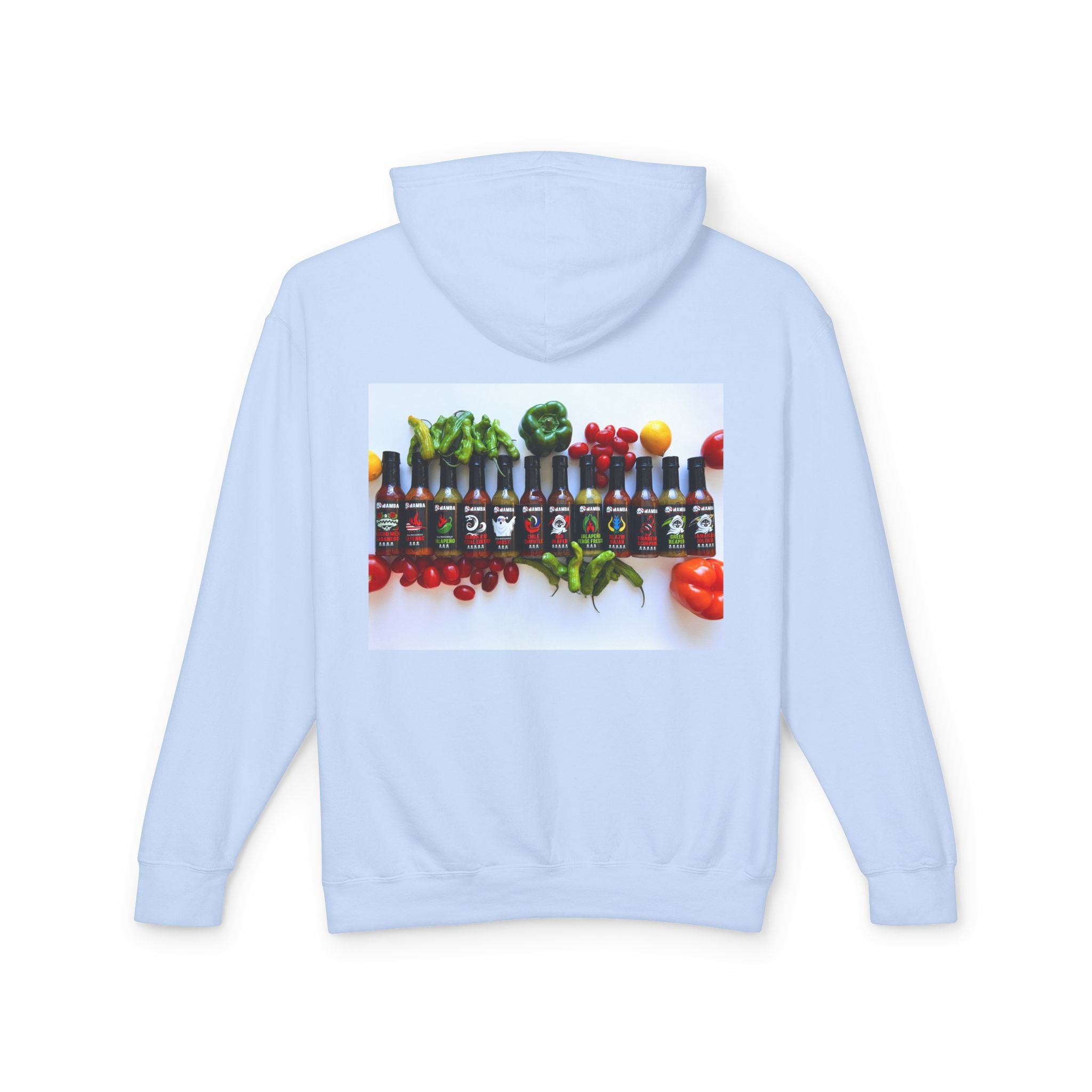 Hot Sauce Hoodie — "Mamba" Skull & Pepper Graphic Lightweight Hoodie