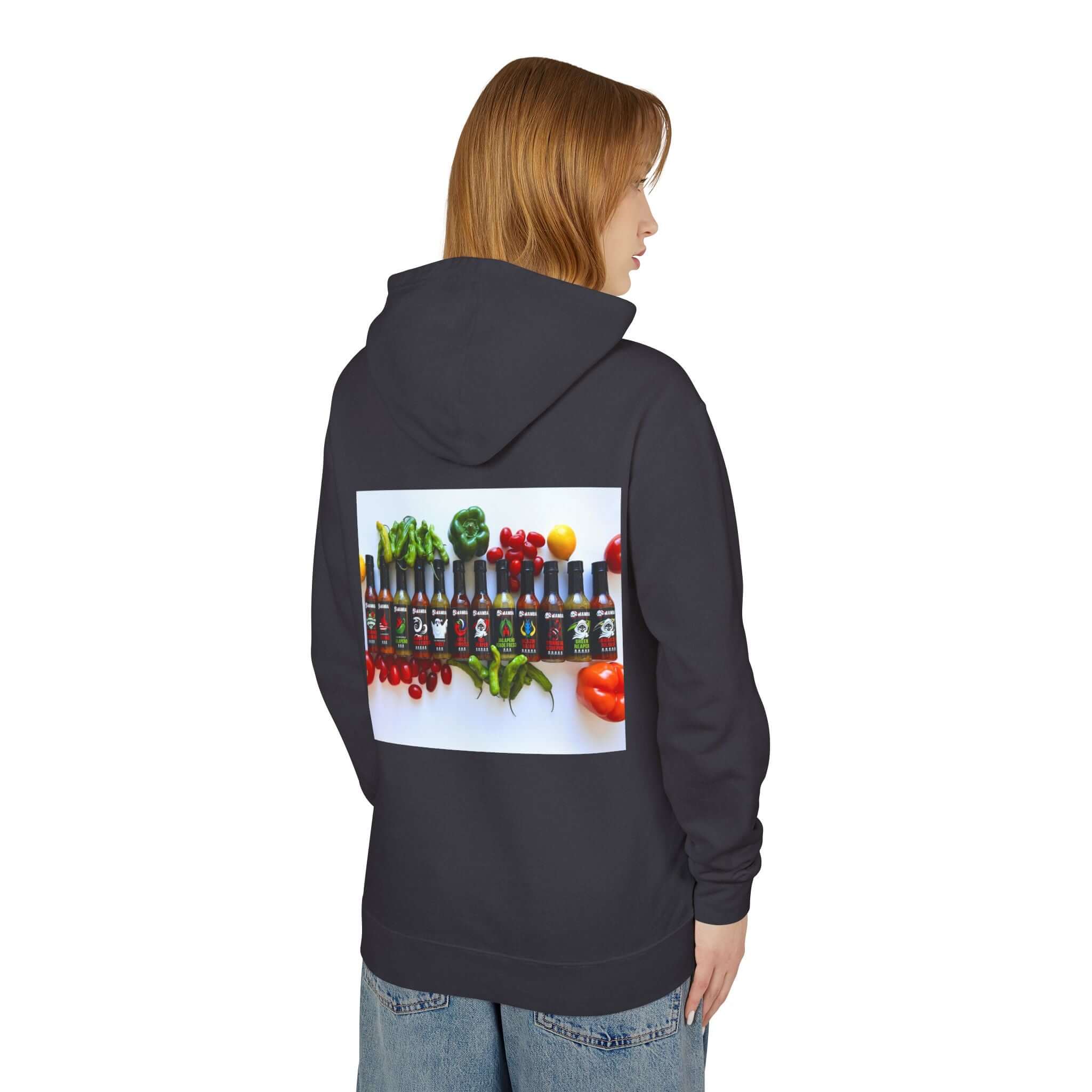 Hot Sauce Hoodie — "Mamba" Skull & Pepper Graphic Lightweight Hoodie