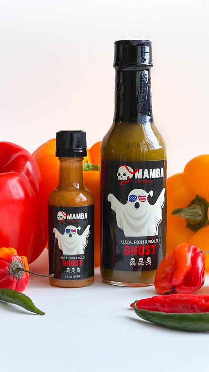 MAMBA Mini 48 pack of 1.7 OZ Individual USA Ghost Hot Sauces