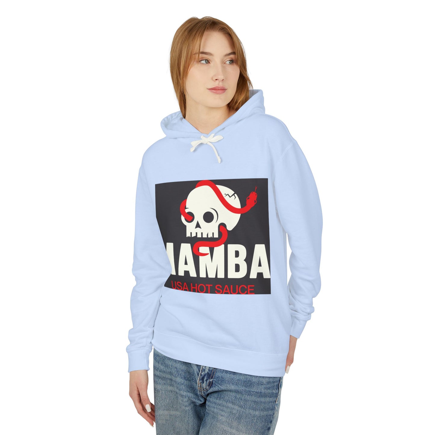 Hot Sauce Hoodie — "Mamba" Skull & Pepper Graphic Lightweight Hoodie