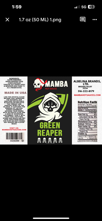 MAMBA Mini Green Reaper 1.7 OZ 6 Pack