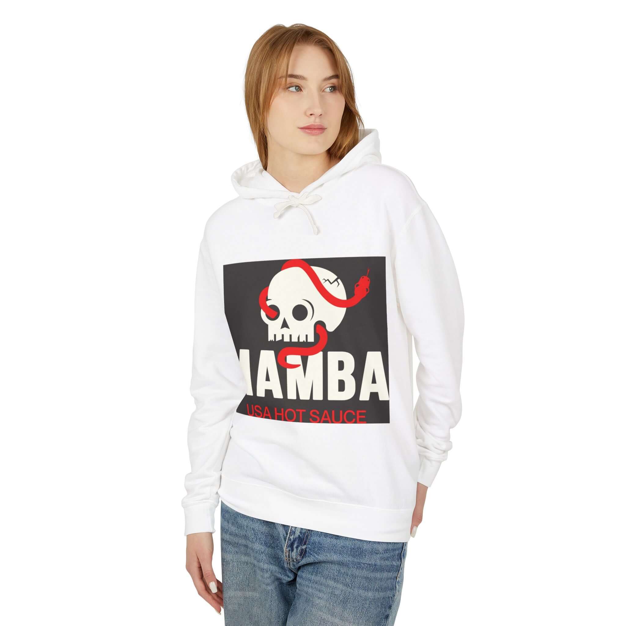 Hot Sauce Hoodie — "Mamba" Skull & Pepper Graphic Lightweight Hoodie