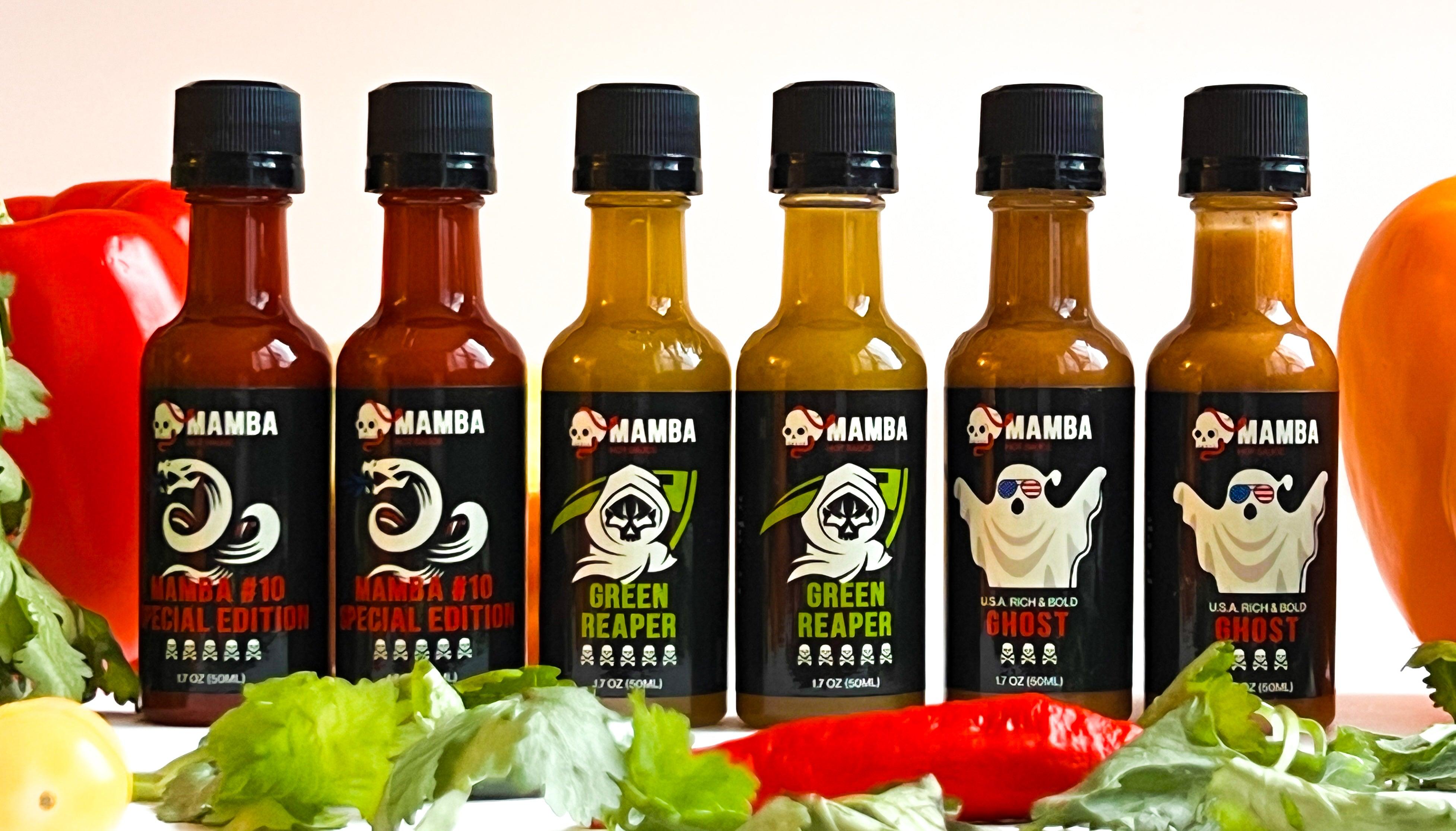 Mini Mamba MAMBA Mini USA 🇺🇸 Limited Edition Premium 6 Pack – MambaHotSauces.com