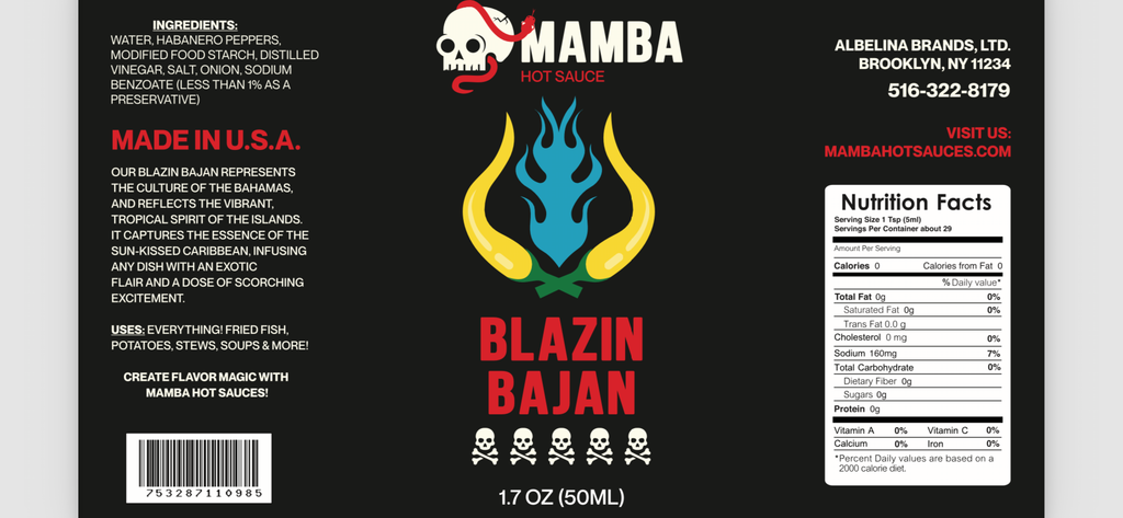 48 Mini Individual  1.7 OZ Blazin Bajan