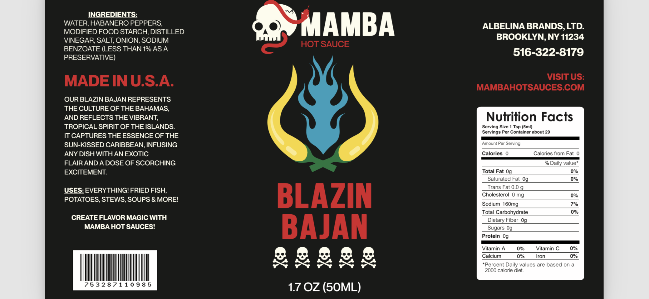 48 Mini Individual  1.7 OZ Blazin Bajan