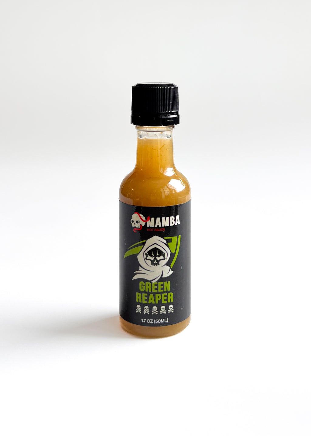 48 Individual Mini 1.7 OZ MAMBA Green Reaper Premium Hot Sauce